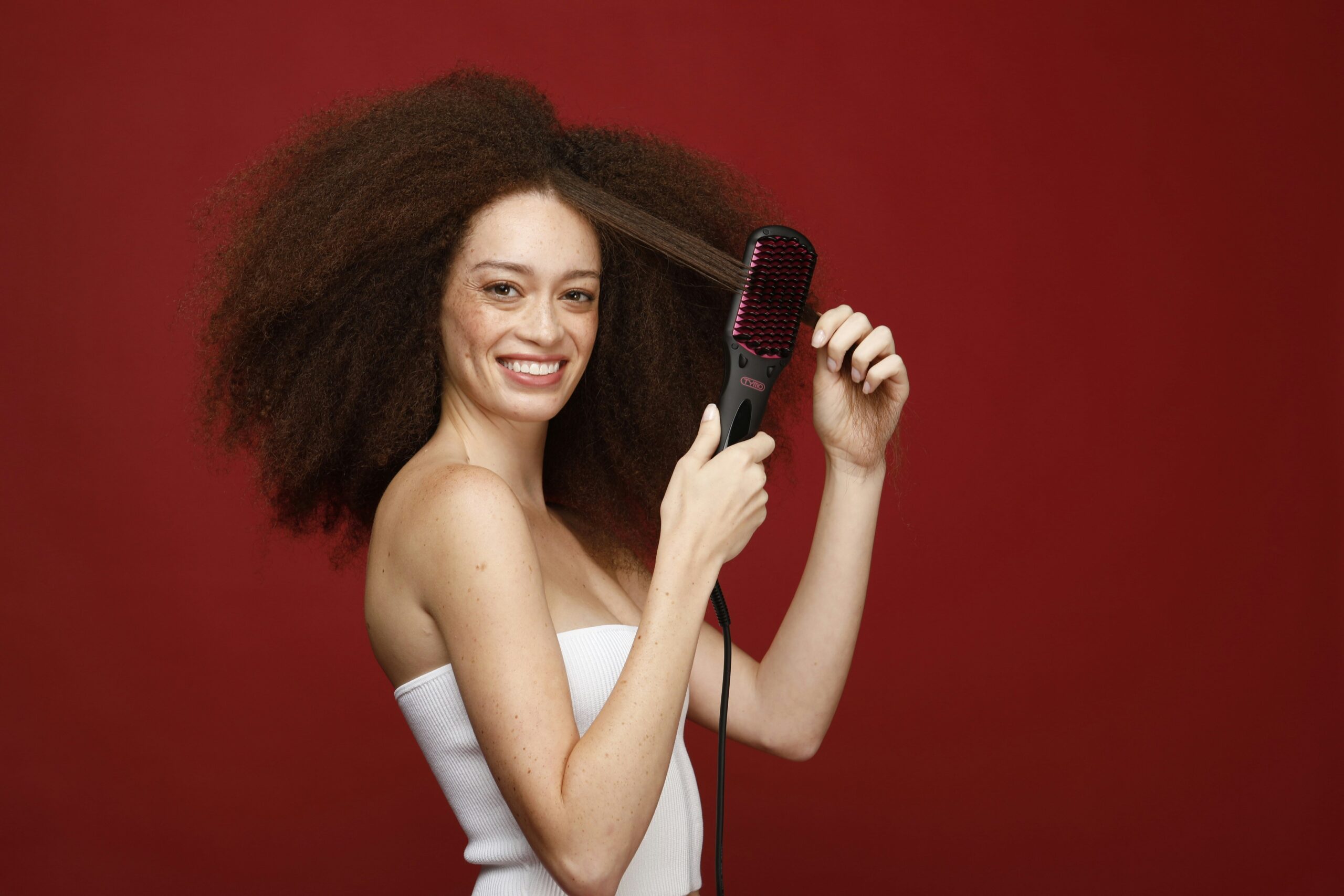 A visual infographic highlighting current beauty trends, including hair updos as a top trend