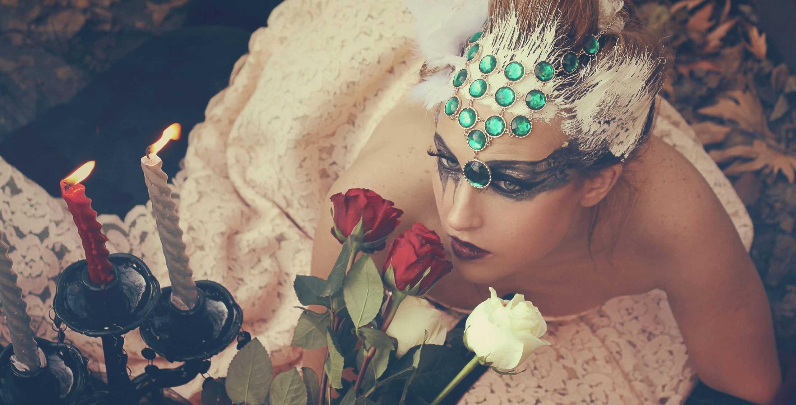 Bridal hair accessories like pearls and flower crowns
