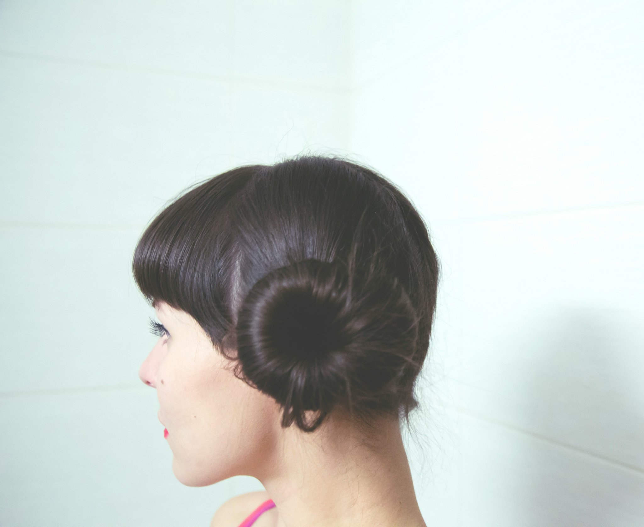 Woman with elegant formal hair at a red carpet event