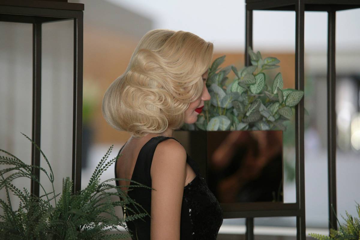 Close-up photo demonstrating each step of creating elegant hair twists